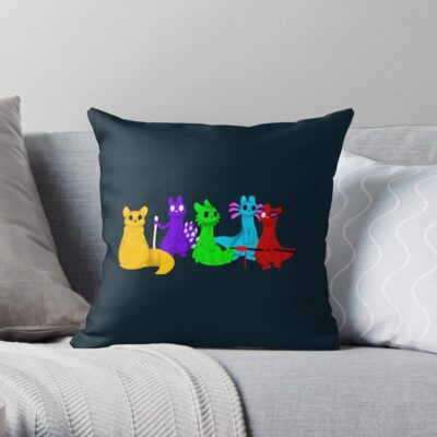 Rain World Downpour Characters Throw Pillow