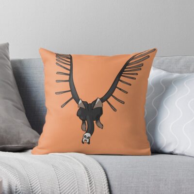 Rain World Vulture Brown Throw Pillow