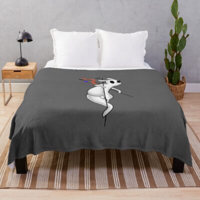 Hot Slug Cat Rainworld Throw Blanket