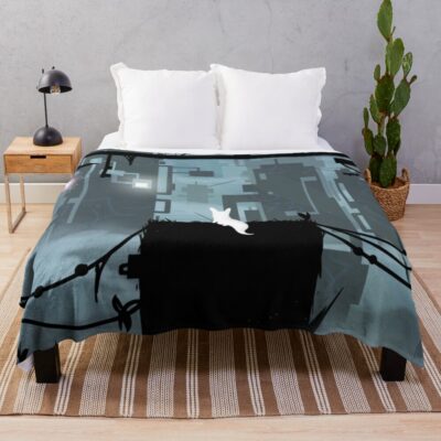 Slugcat In The Fog Throw Blanket