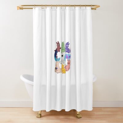 Rain World All Slugcats Shower Curtain